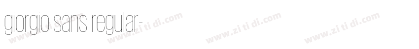 giorgio sans regular字体转换